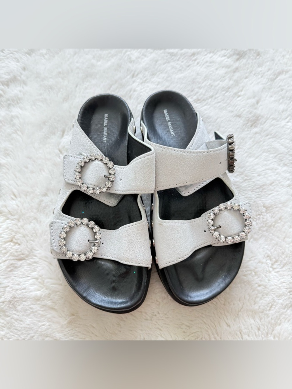 Isabel Marant women suede sandals with crystals size 36 EU Authentic